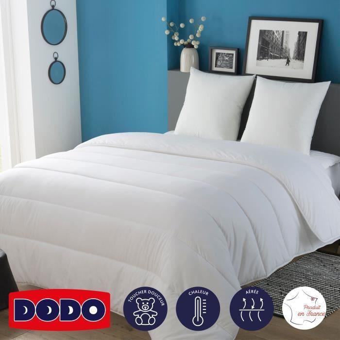 Couette 240 x 260 cm - DODO - Tempérée - 100% fibre polyester - Pour 2 personnes - Blanc - Paloma Tech