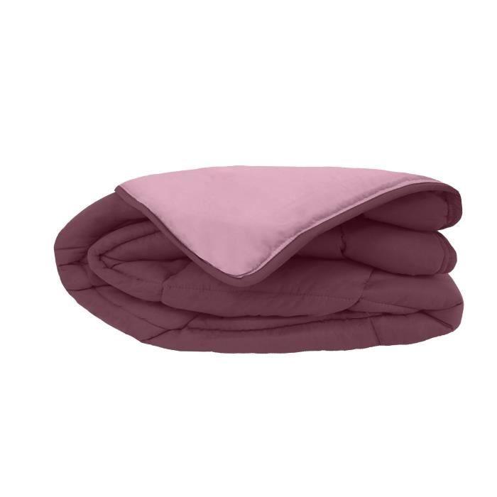 Couette Microfibre 400g/m² CALGARY Prune & Parme 240x260cm - Paloma Tech