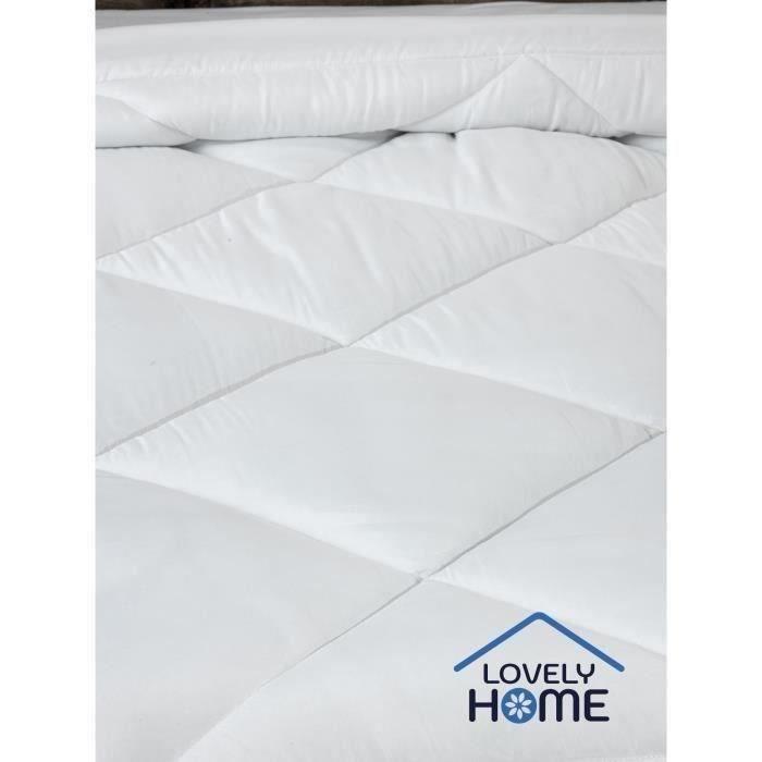 Couette tempérée 350gr/m² anti-Acariens LOVELY HOME - 140 x 200 cm - Blanc - Paloma Tech