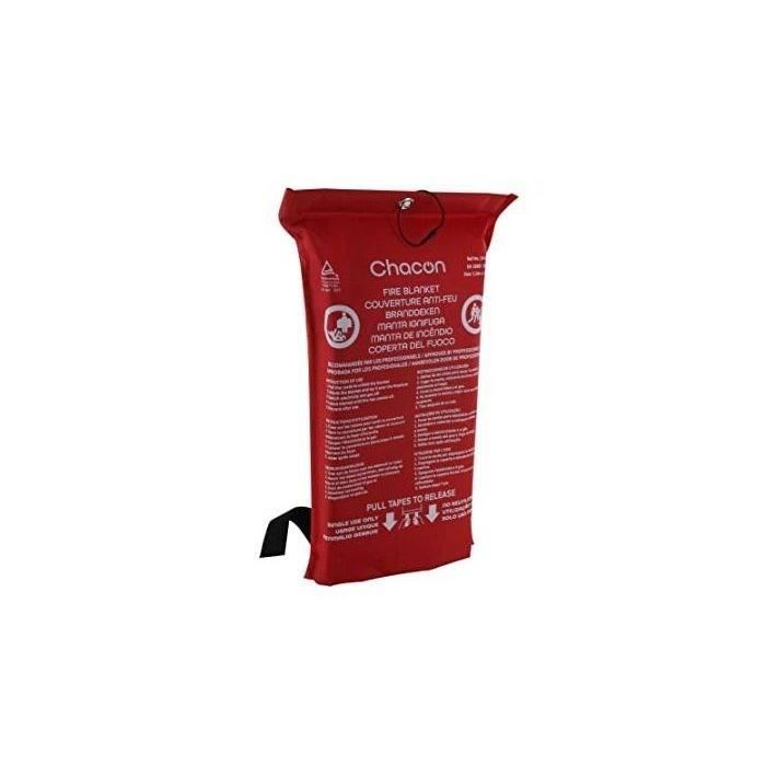 Couverture anti-feu CHACON - Fibre de verre - 120 cm - Rouge