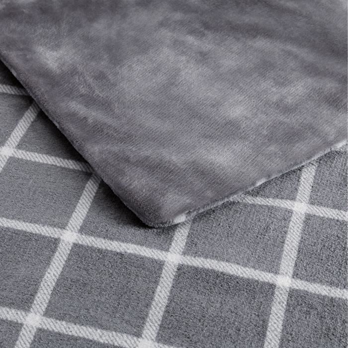 Couverture Chauffante - Imetec - Plaid chauffant 150x110 cm - 6 Températures - Tissu Toucher Velours et Sherpa - Lavable en Machine - Paloma Tech