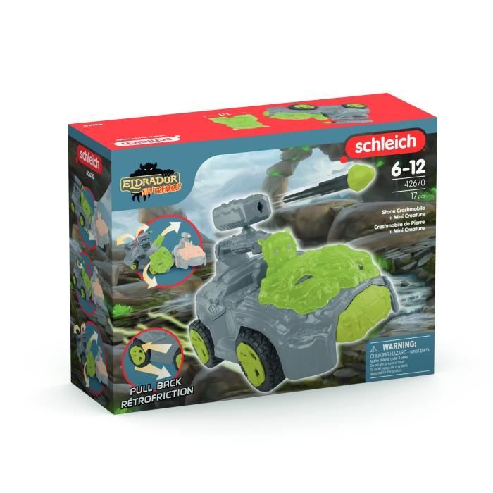 Crashmobile de Pierre avec Mini Creature Coffret voiture avec figurine fantastique Schleich 42670 Eldrador Creatures