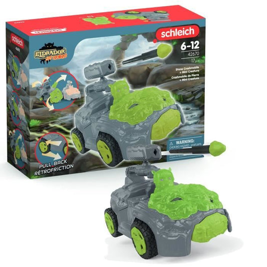 Crashmobile de Pierre avec Mini Creature Coffret voiture avec figurine fantastique Schleich 42670 Eldrador Creatures