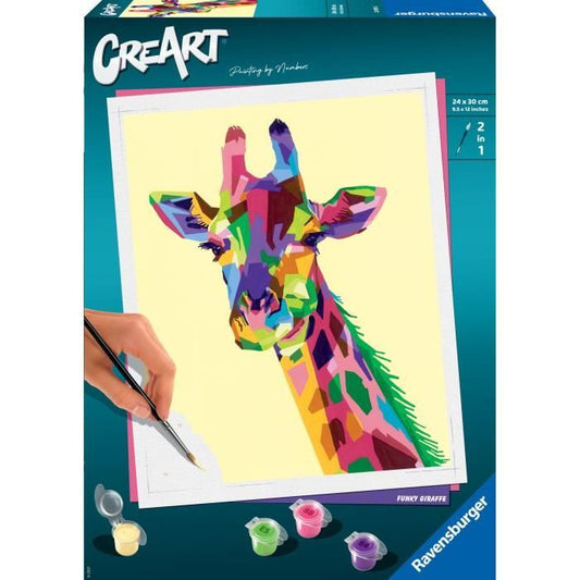 CreArt Girafe 24x30 cm - Peinture par numéros Des 12 ans Ravensburger - 28993