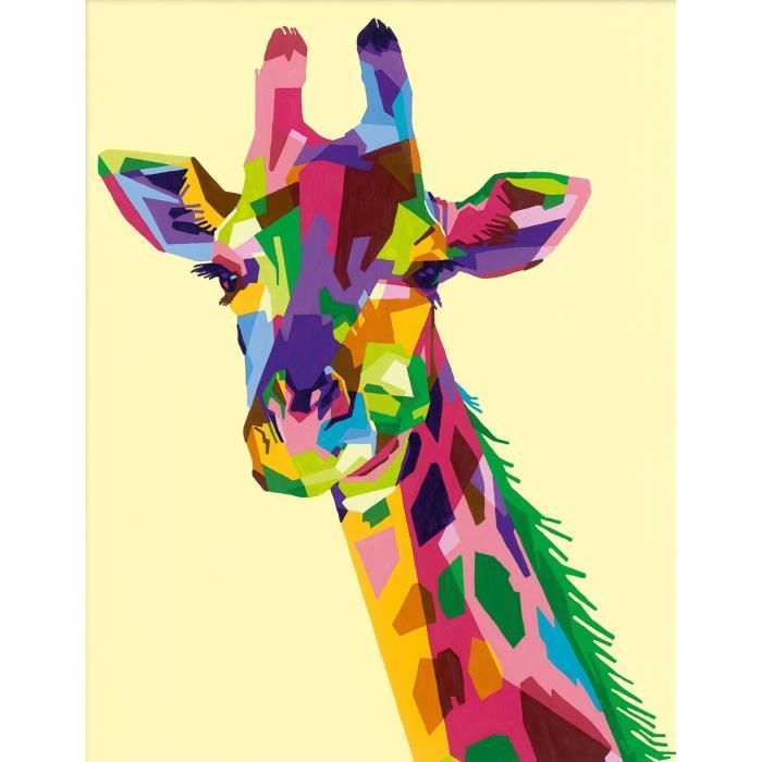 CreArt Girafe 24x30 cm - Peinture par numéros Des 12 ans Ravensburger - 28993