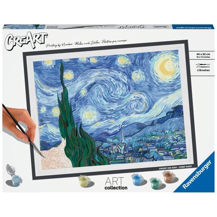 CreArt grand format 30x40 cm Van Gogh La nuit étoilée Des 14 ans 23518 Ravensburger