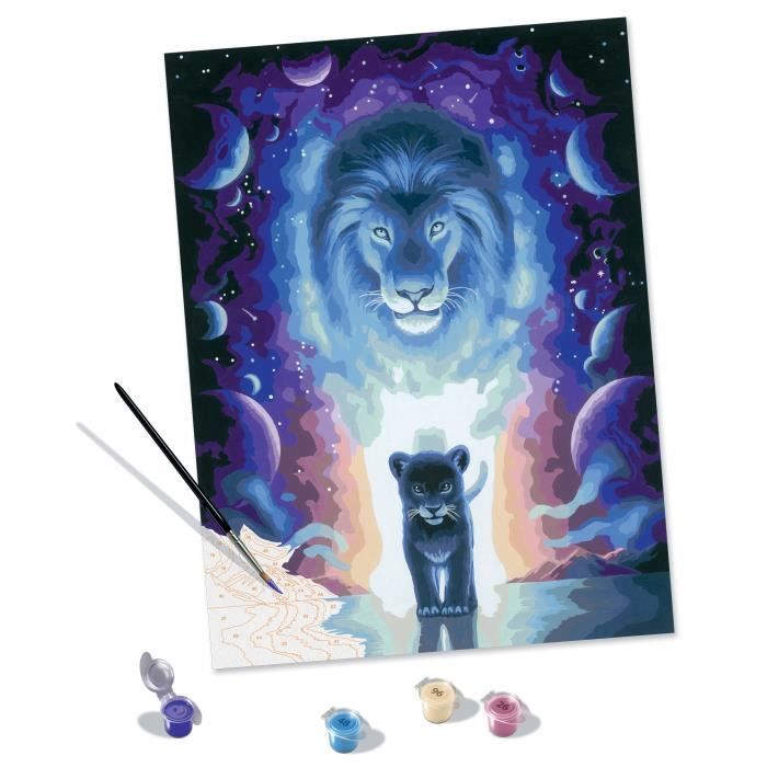 CreArt Lion 30x40 cm - Jojoesart édition - Peinture par numéros Des 12 ans Ravensburger - 23516