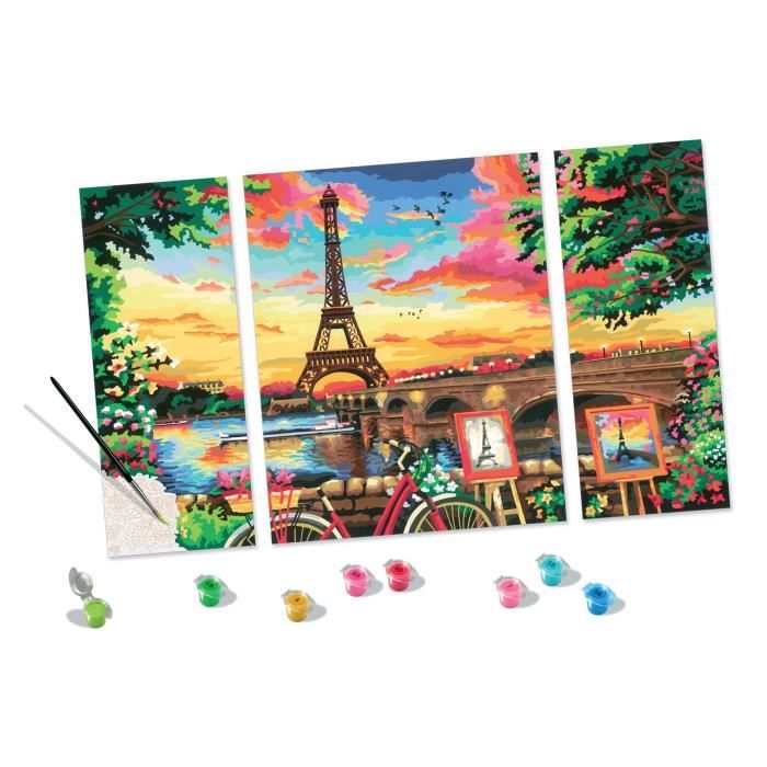 CreArt Paris format triptyque 80x50cm - Peinture par numéros Des 12 ans Ravensburger - 20134