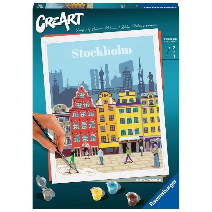 CreArt Stockholm 24x30 cm - Peinture par numéros Des 12 ans Ravensburger - 23520