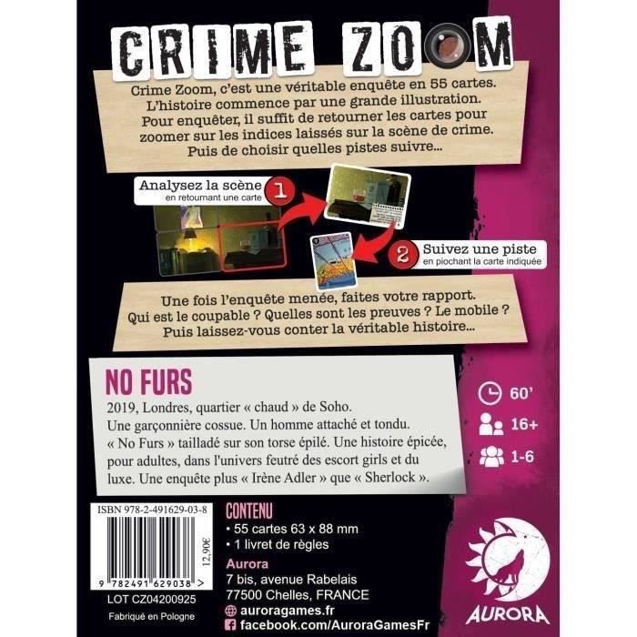 Crime Zoom: No Furs - Asmodee - Des 62 ans