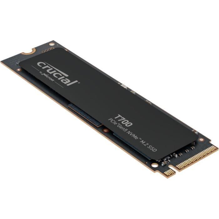 Crucial T700 2To Gen5 NVMe M.2 SSD avec dissipateur thermique CT2000T700SSD5 - Jeux, Photographie, Montage vidéo - Paloma Tech