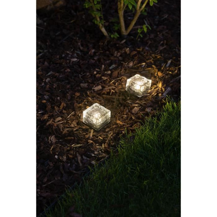 Cube de glace solaire GALIX G4470 - 1 LED - H7cm - Paloma Tech