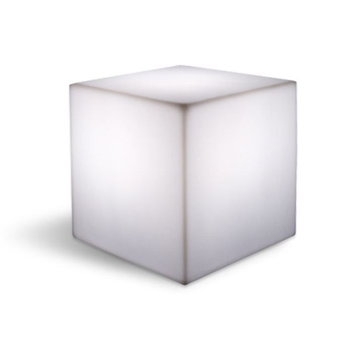 Cube lumineux tabouret filaire pour extérieur LED - LUMISKY - Carry W40 - Blanc - 10W - Hauteur 40cm - Paloma Tech