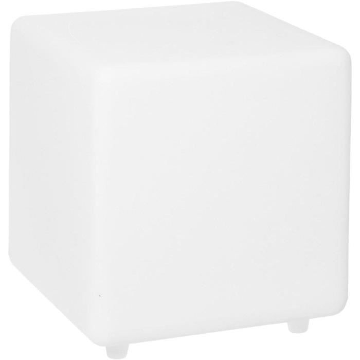 Cube solaire lumineux - LUMISKY - CASY - H30 cm - Tabouret table basse - LED blanc et multicolore - Paloma Tech