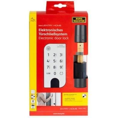 Cylindre électronique BURG-WÄCHTER secuENTRY Home 5001 avec clavier Pincode ENTRY - 6 utilisateurs