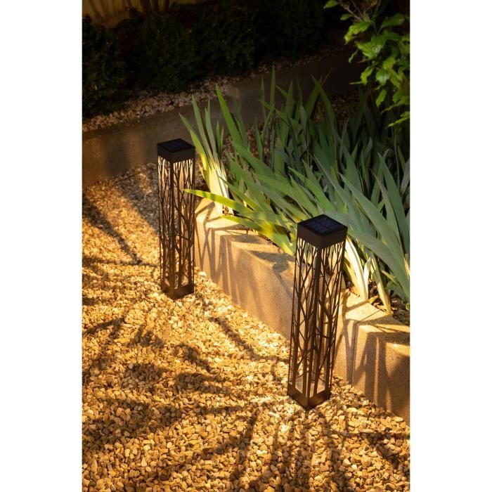 Decoration Balise solaire GALIX G4465 - 20 lumens - A visser ou a planter - H70cm - Blanc Chaud - Paloma Tech