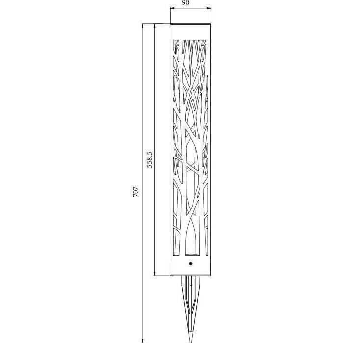 Decoration Balise solaire GALIX G4465 - 20 lumens - A visser ou a planter - H70cm - Blanc Chaud - Paloma Tech