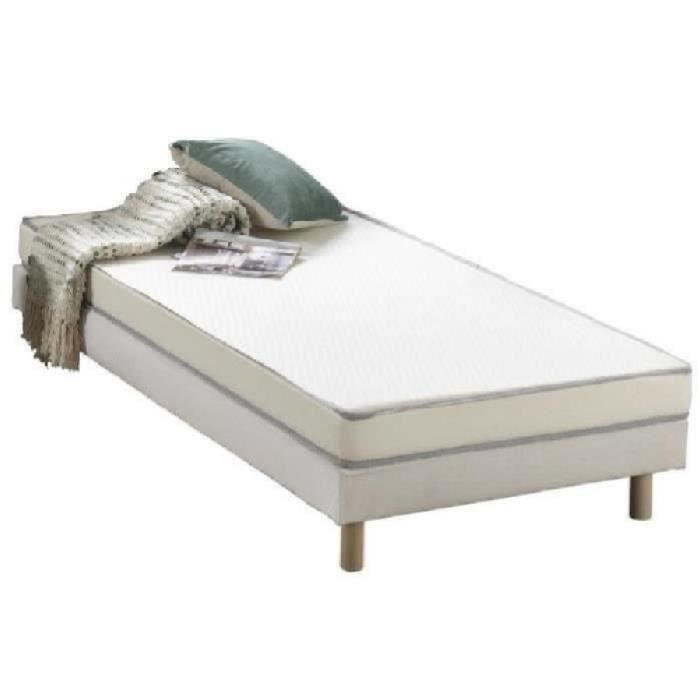 DEKO DREAM Matelas mousse 90 x 190 cm - Confort ferme - Epaisseur 12 cm - KIETOA