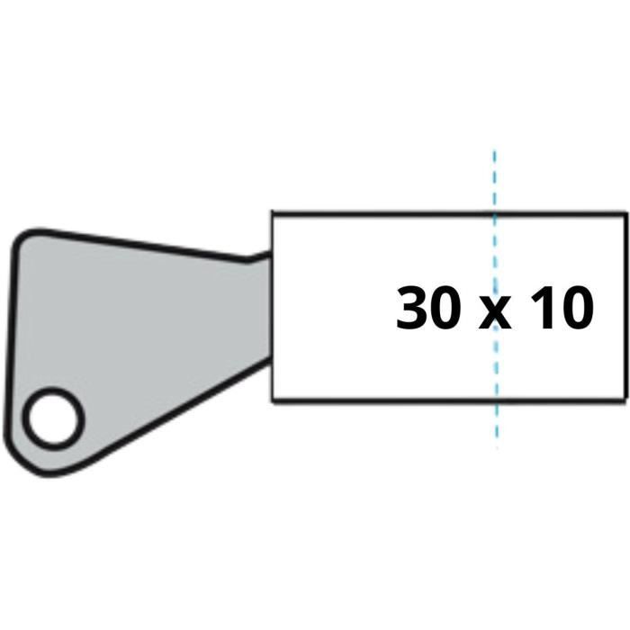 Demi-Cylindre de Serrure - YALE - YC1000 + - 30x10 mm - 6 Goupilles - 4 Clés réversibles - Nickelé