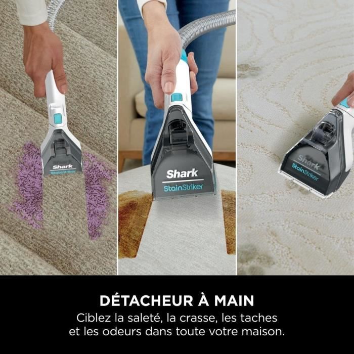 Détacheur SHARK StainStriker PX200EUT - Détache Nettoie et Aspire - Rayon d’action 5,7 metres - Compact et Portatif