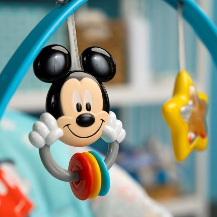 DISNEY BABY Transat évolutif (utilisable jusqu’a 30 mois) - Mickey My Best Friend 2 jouets inclus Vibrations