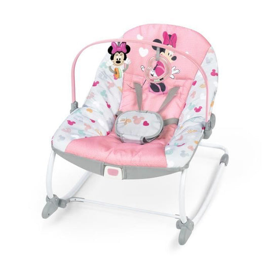 DISNEY BABY Transat évolutif (utilisable jusqu’a 30 mois) - Minnie My Best Friend 2 jouets inclus Vibrations