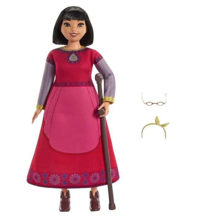 Disney Dahlia du Royaume de Rosas Poupée Wish articulée avec vetements amovibles accessoires et canne HPX24