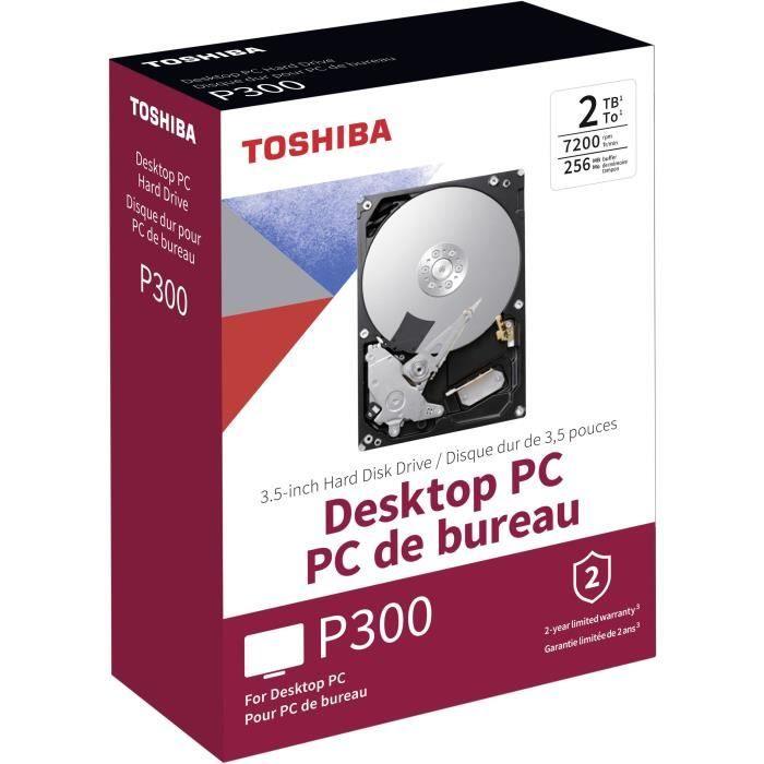 Disque dur interne Toshiba P300 - HIGH-PERFORMANCE HARD DRIVE 2 TO - 7200 TPM - 64 MO - Paloma Tech