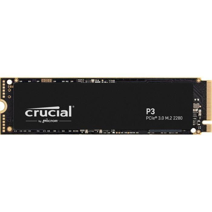 Disque dur SSD CRUCIAL P3 2 To 3D NAND NVMe PCIe M.2 - Paloma Tech