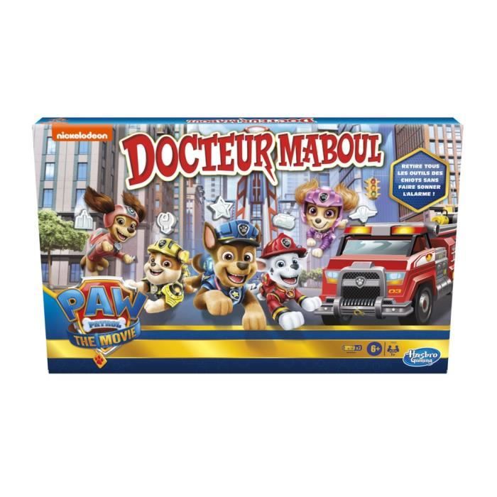 Docteur Maboul Pat’ Patrouille Le Jeu - The Movie - jeu de plateau pour enfants - des 6 ans - jeu Nickelodeon Hasbro