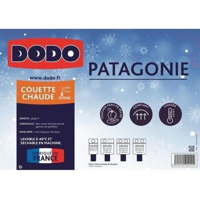 DODO Couette chaude Patagonie blanc - 200x200 cm - Paloma Tech