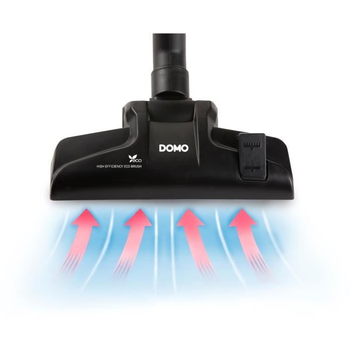 DOMO DO1033S - Aspirateur compact avec sac 450W - Filtre HEPA10. Rayon d’action 7m.Capacité de sac de 1,5L.Flexible