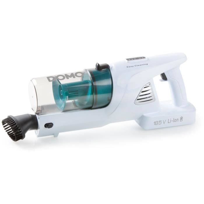 DOMO DO233SV - Aspirateur balai sans fil 2-en-1 - 2 vitesses - Systeme cyclonique - Autonomie 20min - Réservoir