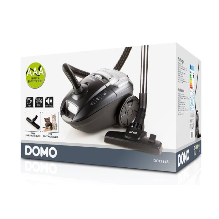 DOMO DO7285S Aspirateur traîneau avec sac - 700W - 69 dB - A - Gris