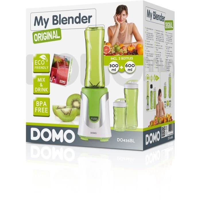 DOMO Mixeur 2 en 1 DO436BL 300 W Vert