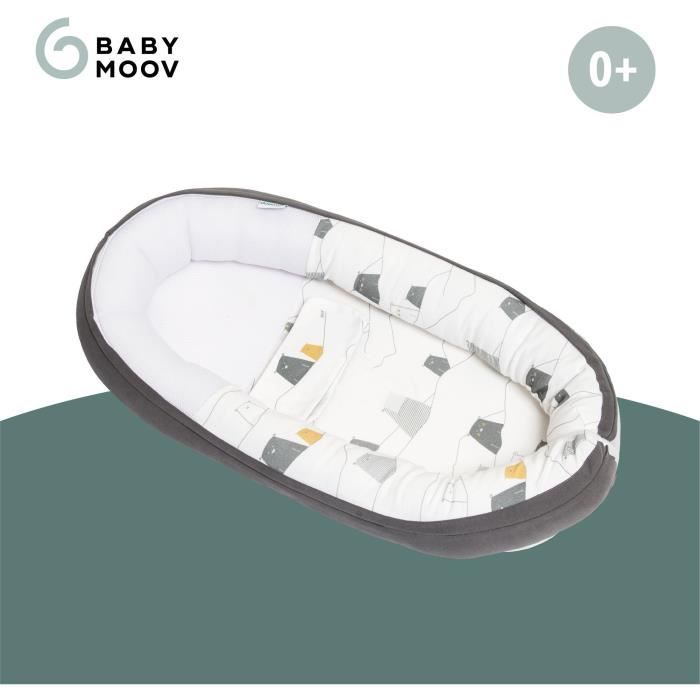 doomoo Réducteur de Lit bébé Cocoon Evolutif & Respirant Bear Grey