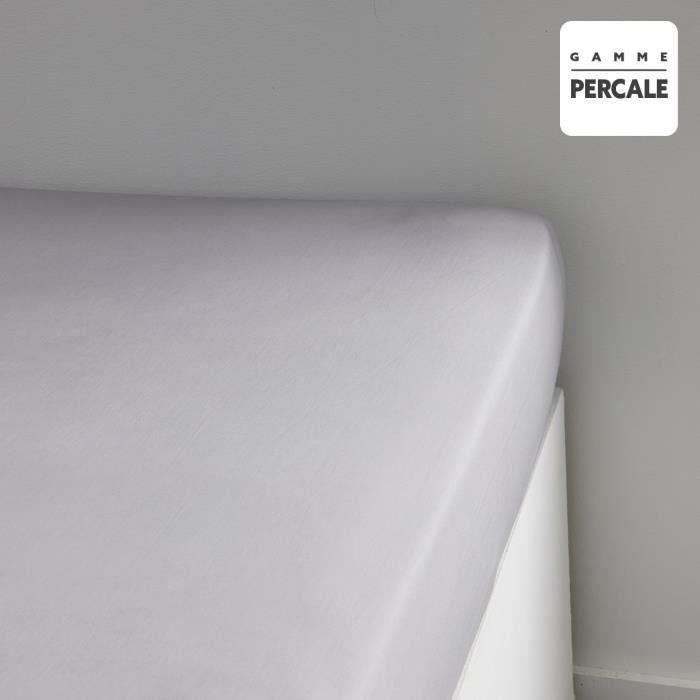 Drap housse Maison Lefebvre DH 2 pers 140x190cm Bonnet 30cm 100% coton 78 fils - Paloma Tech