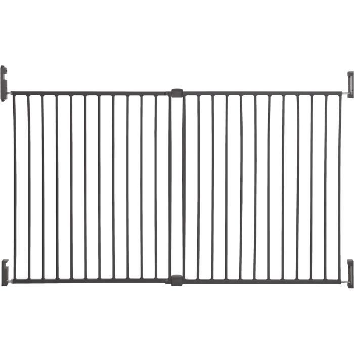 DREAMBABY Barriere de sécurité Extra large BROADWAY Gro Gate - A visser - L 76/134,5 x H 76 cm - Grise