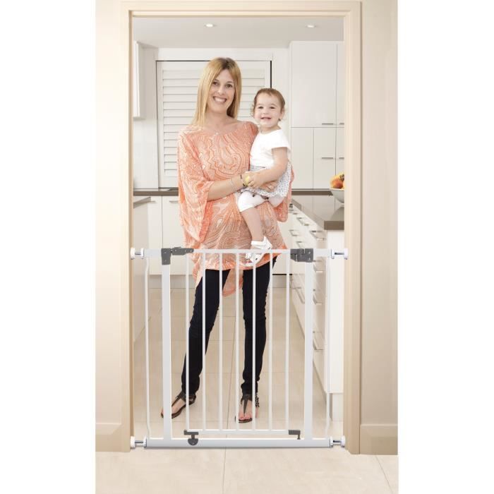 DREAMBABY Barriere de sécurité Liberty - Fixation par pression - Ouverture a double sens - Pour espace de 75 a 81 cm