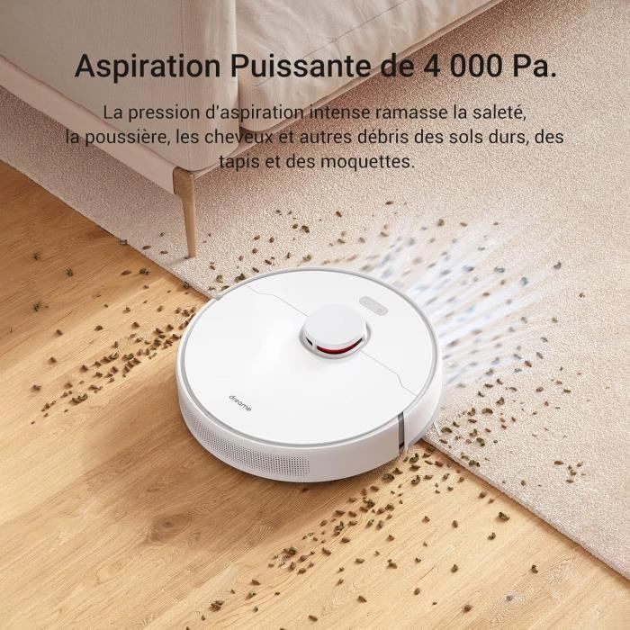 Dreame D10 Plus - Robot Aspirateur Laveur avec Vidange Automatique Poussiere - Stock jusqu’a 90 Jours de Poussiere-