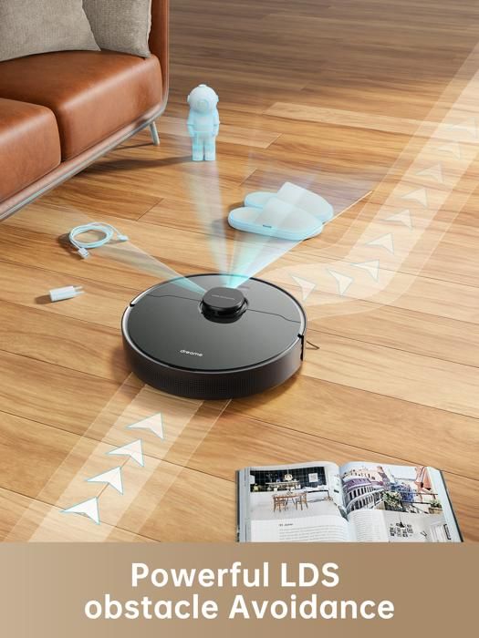 Dreame D10s Pro Robot Aspirateur et Serpillere avec Action IA - Navigation LDS - 5000 Pa - 280 Min D’autonomie