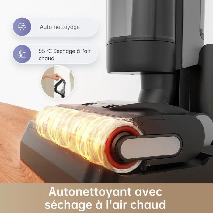 Dreame H12 Pro Aspirateur Balai Nettoyeur Intelligent Sec et Humide sans Fil Autonettoyage Brosse Écran LED Réservoir