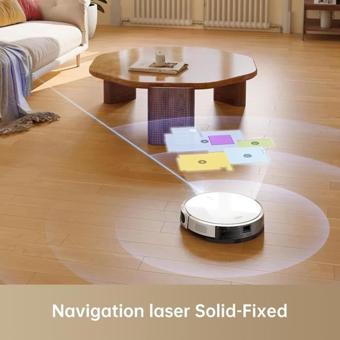 DREAME Mova M1 - Robot Aspirateur Laveur 2 en 1 - 4500Pa - Navigation Intelligente par SoF LiDAR - Brosse multi-surfaces