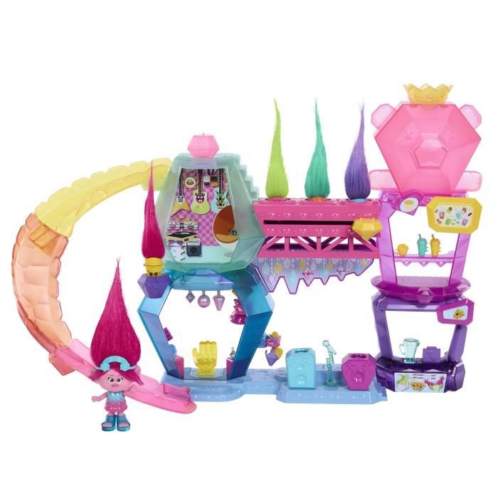 DreamWorks-Les Trolls 3-Coffret Mont Rageous poupée et accessoires HNF24