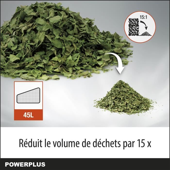 Dual Power 3-en-1 Souffleur de Feuilles a Batterie POWDPG75270 - 40 V 210 km/h sans Batterie ni Chargeur