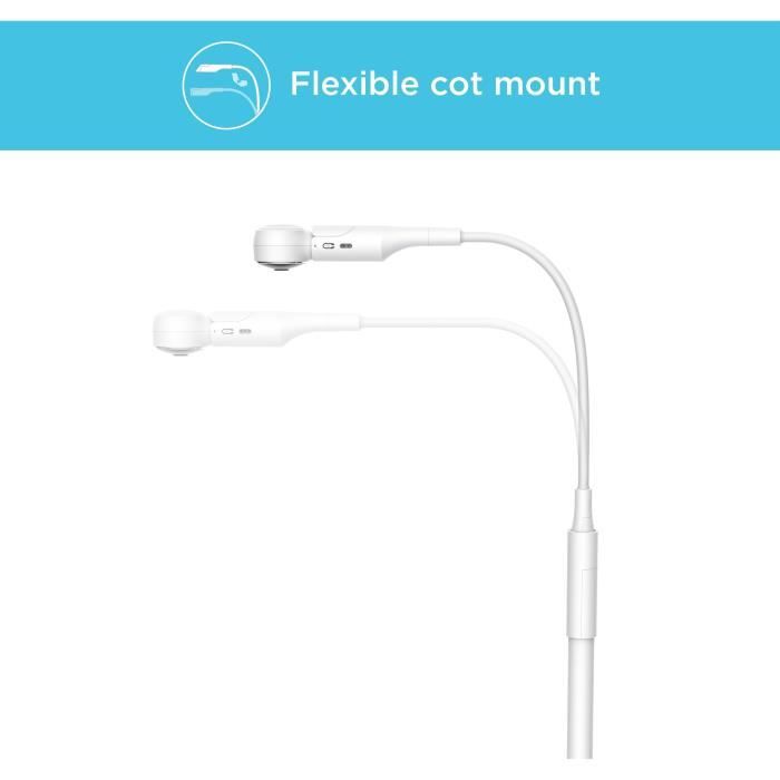 Ecoute bébé VM 65 CONNECT 2EN1 WIFI SUR TEL + VIDEO ECRAN 5 avec pied LIT VISION GRAND ANGLE -Temperature - T-Walkie