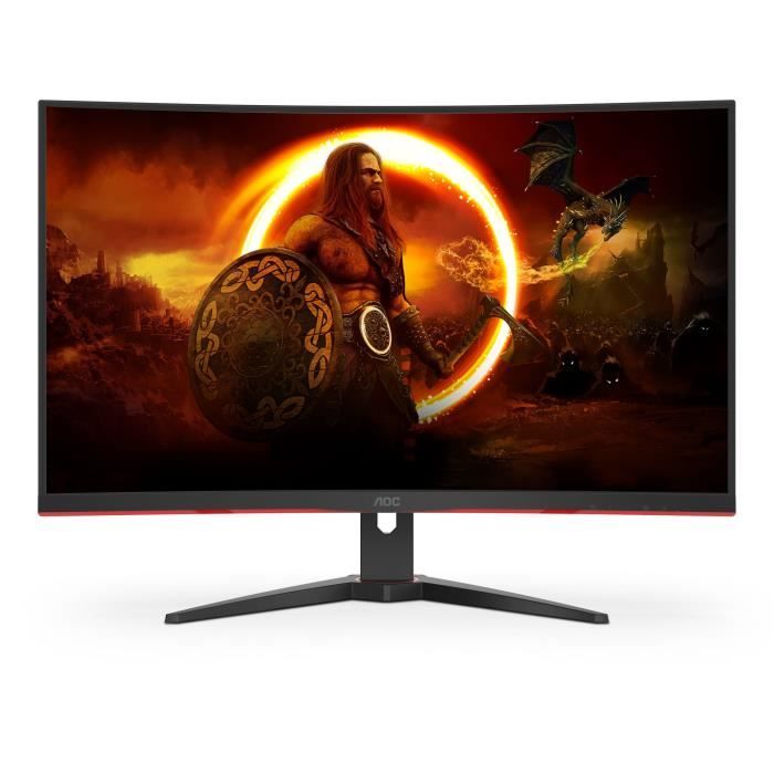 Ecran PC Gamer - AOC - CQ32G2SE/BK - 31,5 VA Incurvé QHD 1ms 165Hz HDMI DisplayPort HP Pivot Freesync Premium