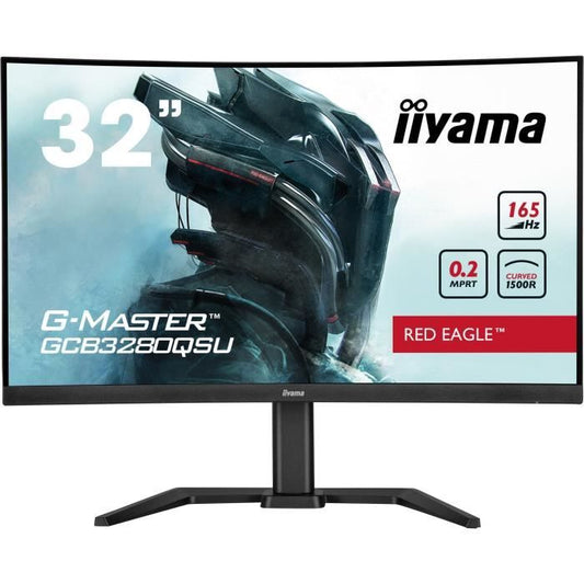 Ecran PC Gamer - IIYAMA - G-Master Red Eagle - GCB3280QSU-B1 - 31,5 WQHD - 0,4ms - 165Hz - HDMI / DisplayPort