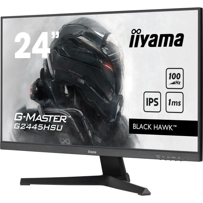 Ecran PC Gamer - IIYAMA - G2445HSU-B1 - 23,8 FHD - Dalle IPS - 1ms - 100Hz - HDMI/DisplayPort / HUB-USB speakers