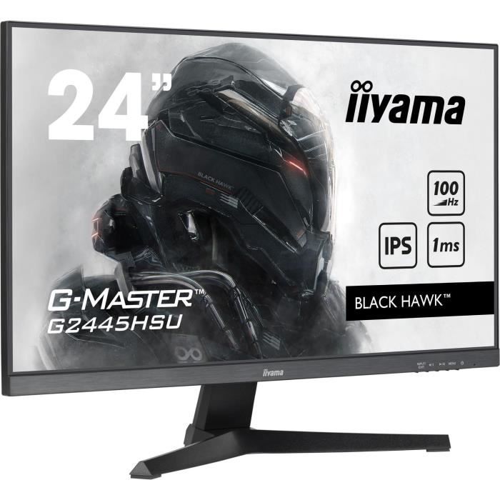 Ecran PC Gamer - IIYAMA - G2445HSU-B1 - 23,8 FHD - Dalle IPS - 1ms - 100Hz - HDMI/DisplayPort / HUB-USB speakers